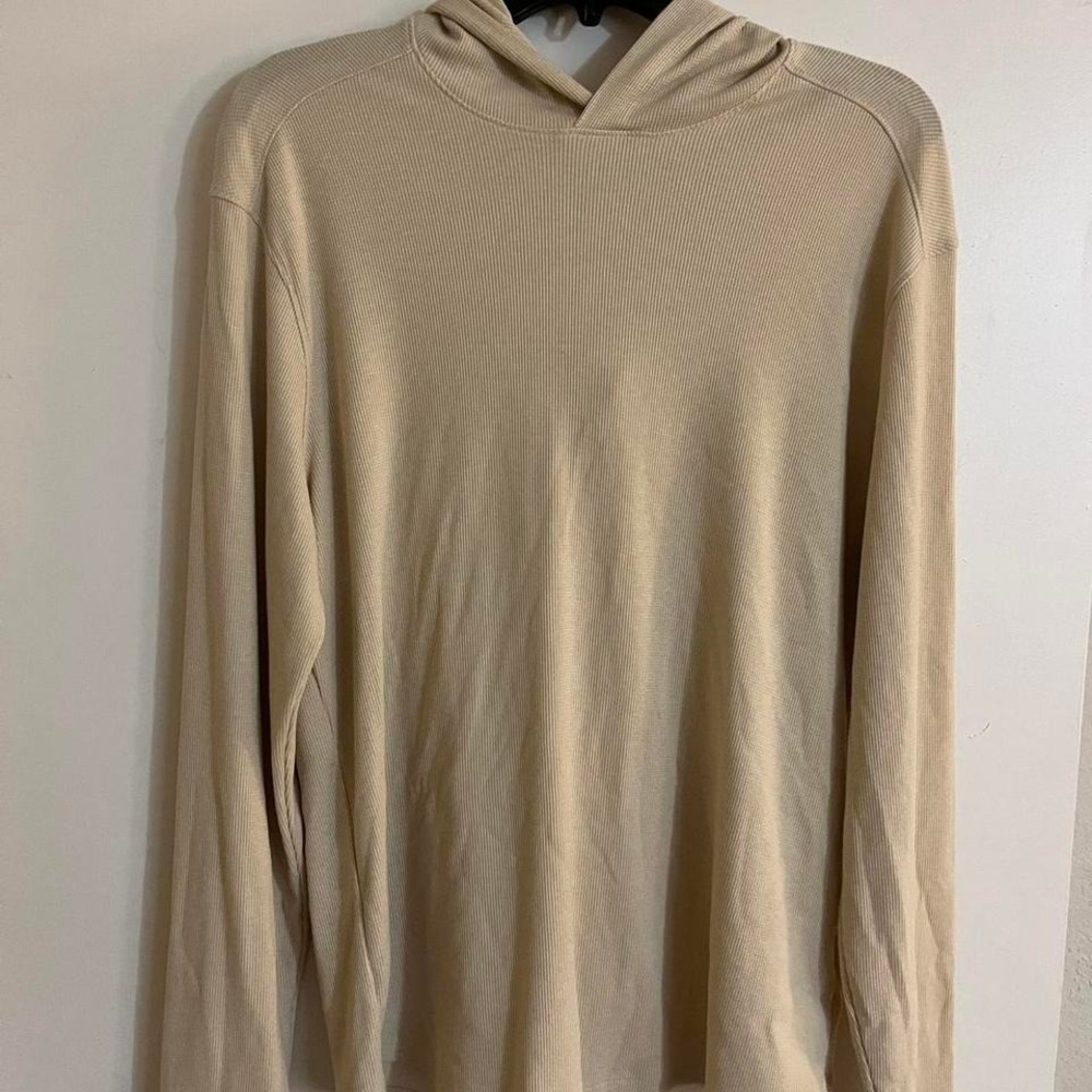 Algo cream long sleeve hoodie Large